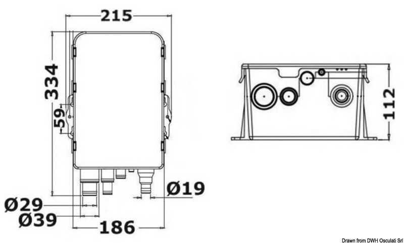 Collecteur d'eaux usées Europump Auto 12V Débit 48 L/m