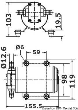 Pompe pour huile gasoil fluides visqueux 24V Débit 12 L/m