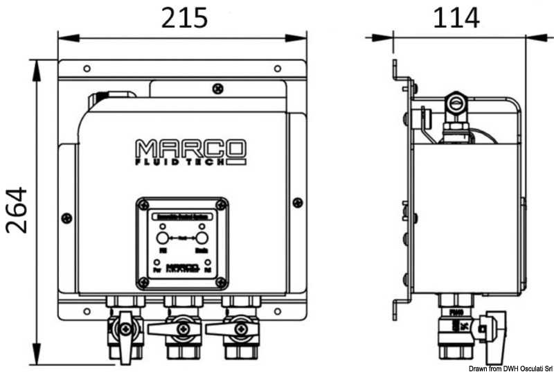 Electropompe pour changement huile MARCO 12/24V Débit 10L/m