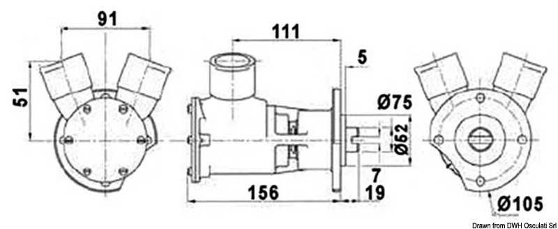 Pompe Nauco 242437 Mercruiser D183-D254-29700-1331