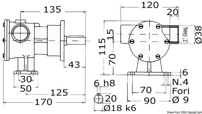 Pompe Nauco 36 1" 52080-2001 F7B-8-10-24070-1