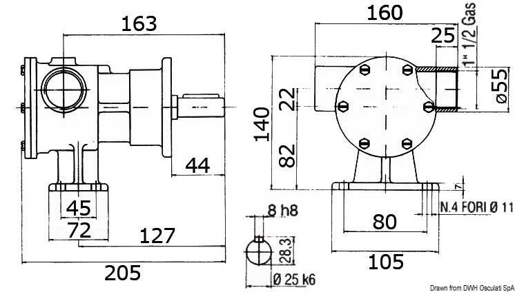 Pompe Nauco 40 1" 1/2 52200-2011 F8B-8-10-13021-5