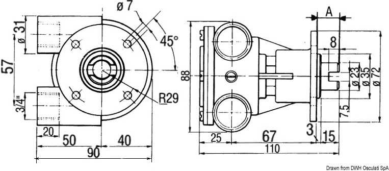 Pompe Nauco FPR040 bridée F5B-9-10-24119-4 F5B-9003 F5B-9-9003-10-24119 F5B-9-10-35100-1