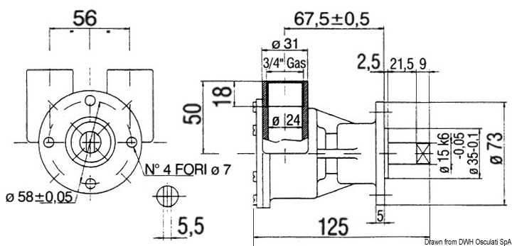 Pompe Nauco FPR043 bridée 29500-1501 F5B-9-10-24334-01