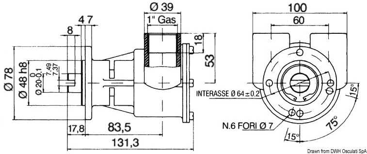 Pompe Nauco FPR046 bouche 1" 23430-1001 F7B-9-10-24127-1