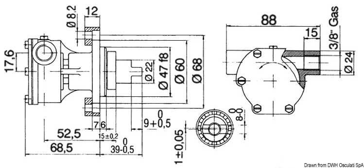 Pompe Nauco FPR236 bouche 3/8" 29470-213 F4B-9-10-35161-1