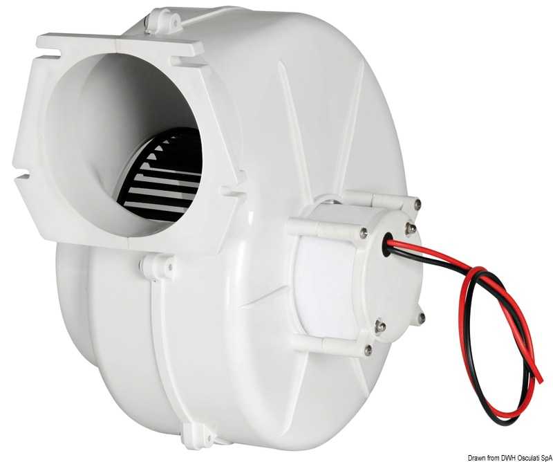 Aspirateur centrifuge à paroi 12V 11,5A Débit 500 m3/h