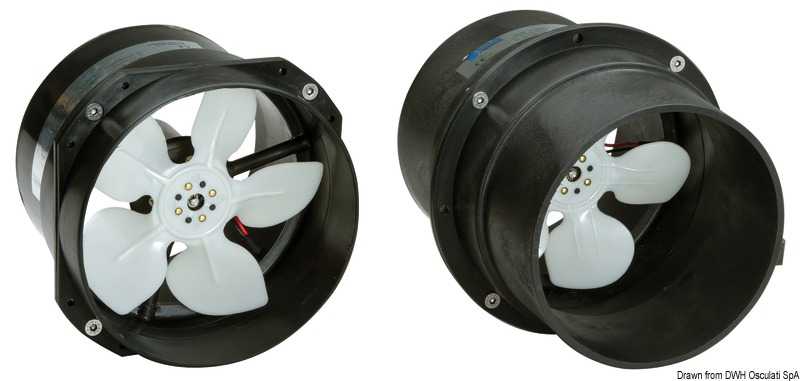 Ventilateur axial 12V 7A Débit 750 m3/h diamètre tube 180mm