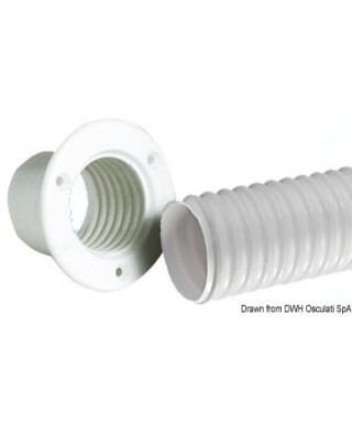 Gaine flexible en PVC rouleau blanc 10m diamètre 50,8mm intérieur