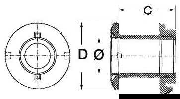 Passe-coque Inox 316 polis miroir 3/8"