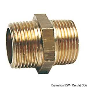 Mamelon laiton double 1/4"