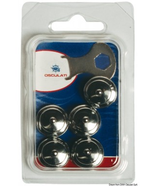 5 Boutons femelles Loxx Blister 15 mm