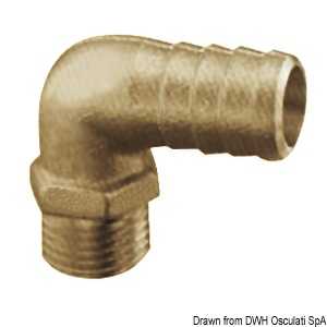 Embout en laiton 90° 1/4" 8 mm