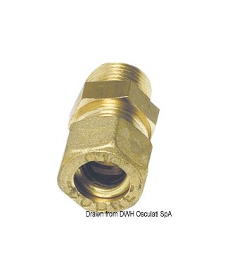 Raccord à compression laiton droit mâle 8 mm x 1/4"