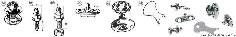 25 Boutons mâle Tomax + contrefrette à vis