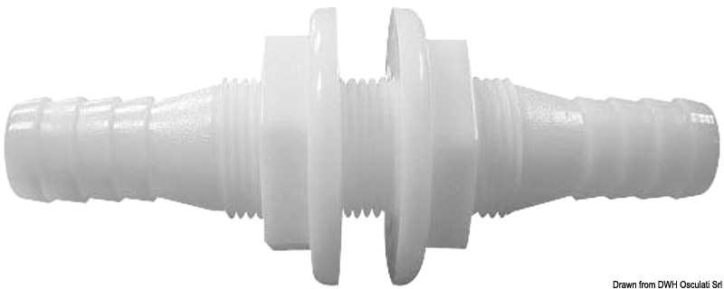 Passe-coque en nylon Blanc diamètre Embout 19/20mm