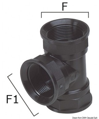 Raccord T thermopolymère 1" - 1" haute résistance