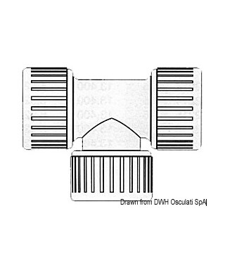 Tee 90° Hydrofix-Système femelle 15 mm
