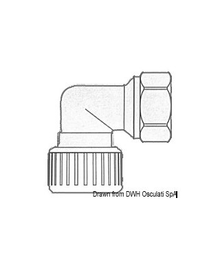 Coude laiton 1/2" Hydrofix femelle/femelle 15mm