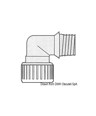 Coude laiton 1/2" Hydrofix femelle/mâle 15mm