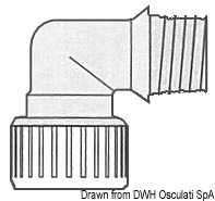 Coude laiton 1/2" Hydrofix femelle/mâle 15mm