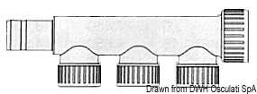 Collecteur male/femelle Hydrofix 3 dérivations 22 mm