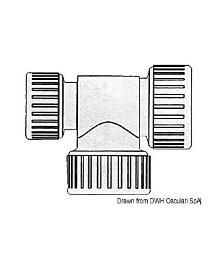 T réduit Hydrofix 22/22/15 mm