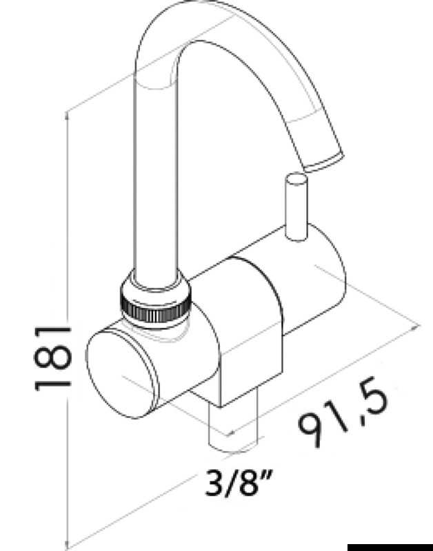 Robinet orientable Slim eau froide