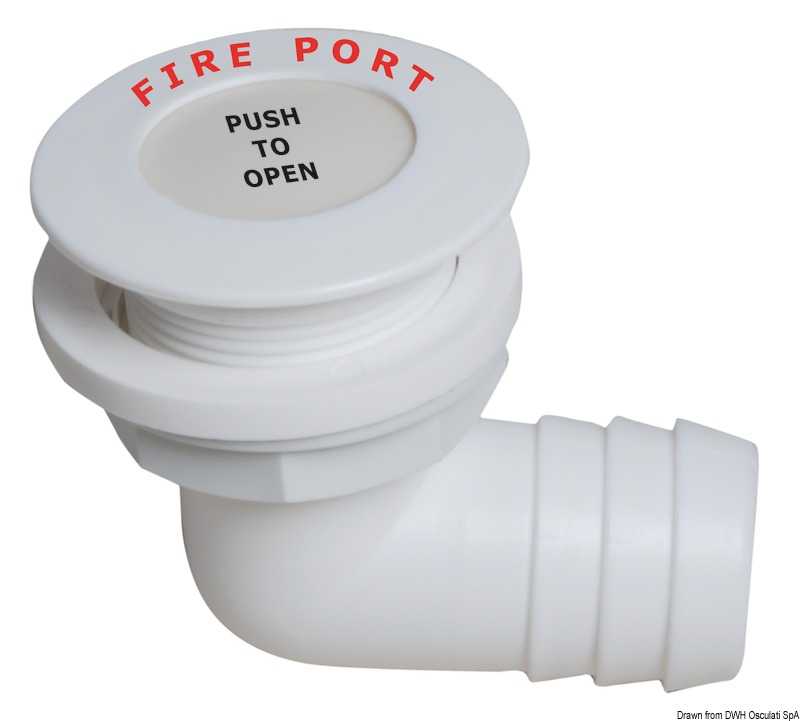 Fire port 90° embout 38mm