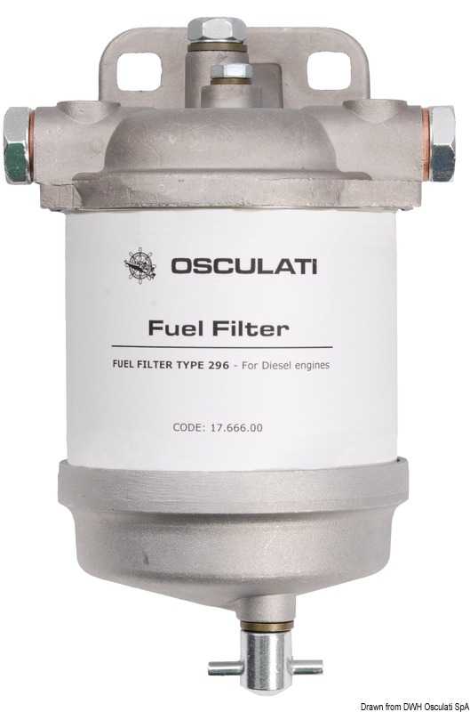 Filtre gasoil CAV 796 avec évacuation Débit 60L/h - optimale