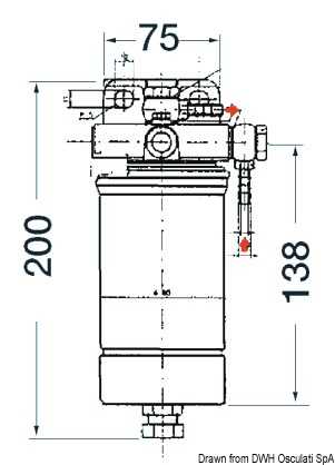 Filtre pour gasoil 80 L/h