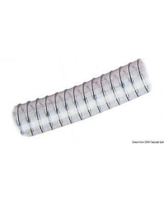 Tuyau avec spirale 25 x 34 mm En PVC transparent