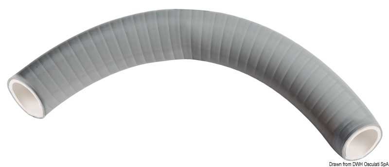 Tuyau avec spirale en PVC gris SUPERFLEX diamètre 25mm