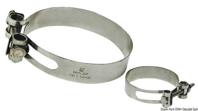 Collier de serrage Heavy Duty Inox 316 74/82 mm