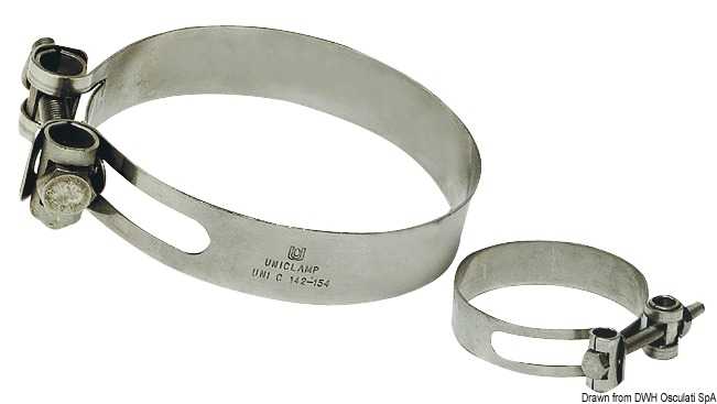 Collier de serrage Heavy Duty Inox 316 214/226 mm