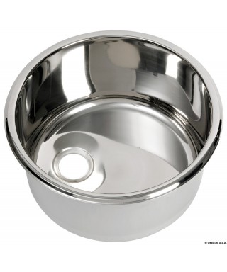 Evier rond inox poli miroir 330x180 mm