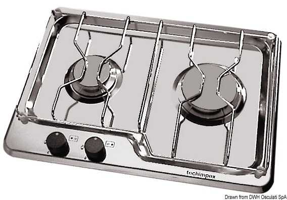 Plaque de cuisson inox 3 feux - OSCULATI