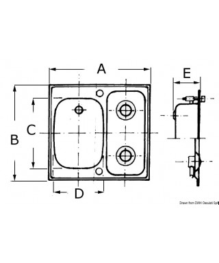 Plan cuisson SMEV Modèle D droit 2 feux petit