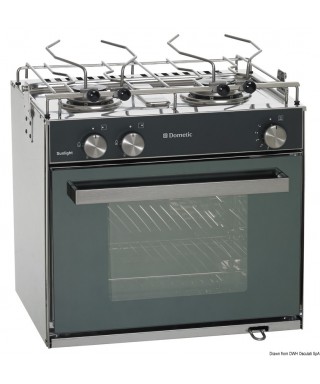 Cuisinière à gaz 2 feux avec four DOMETIC Slim Sunlight