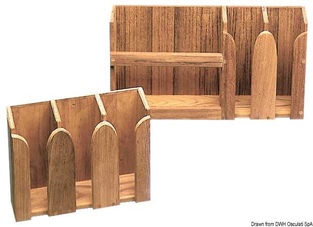 Range-assiettes teck 490x106x228 mm