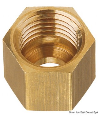Ecrou laiton pour tuyau cuivre 8 mm pas M14 x 1.5 Femelle