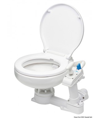 WC manuel Super Compact siège en bois