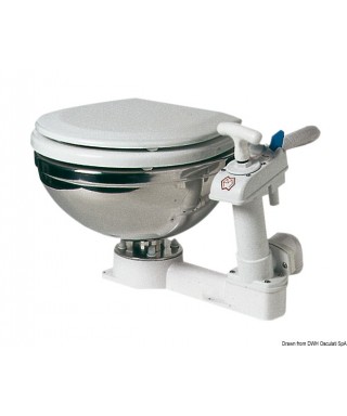 WC manuel compact inox poli miroir