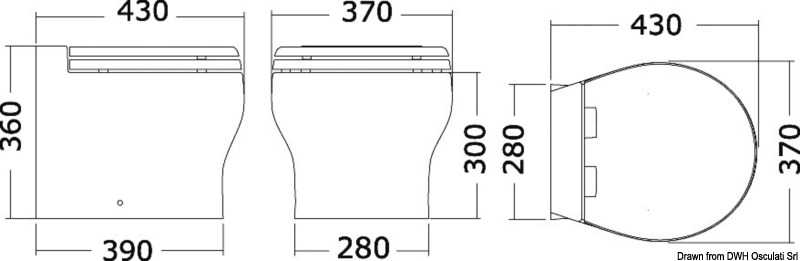 WC électrique TECMA Elegance 2G Short 12V