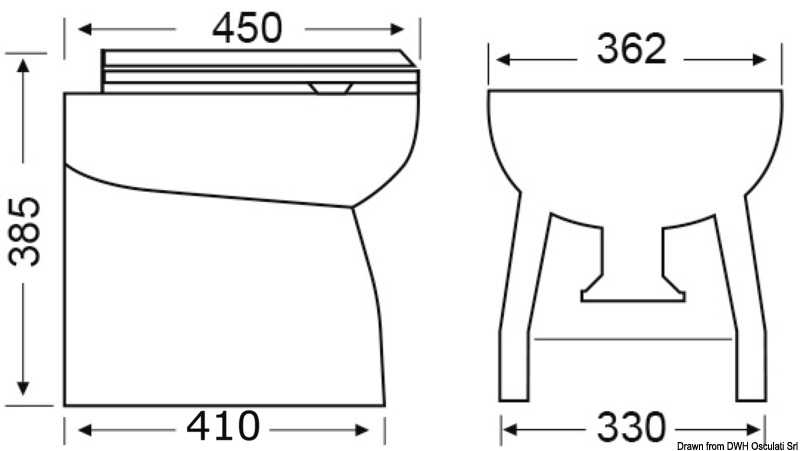 WC SILENT Elegant droit 24V