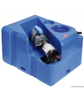 Réservoir eaux usées avec broyer horizontal 40 L 12V