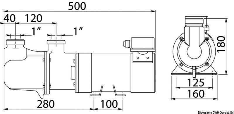 Electropompe CEM Sbr autoamorçable monovis en bronze 24V