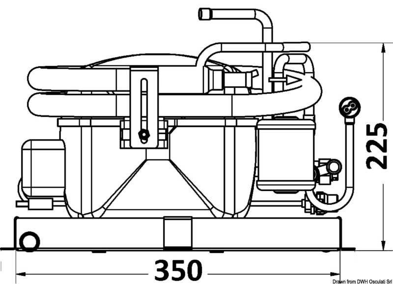 Climatisateur marin SPLIT + écran de contrôle 220V 8000 BTU