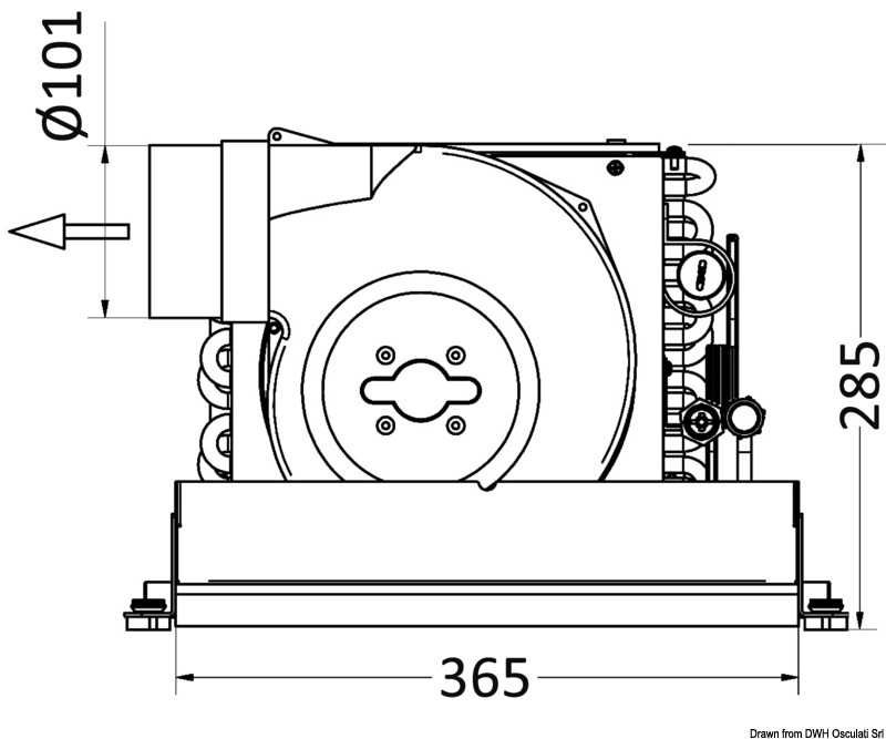 Climatisateur marin SPLIT + écran de contrôle 220V 8000 BTU