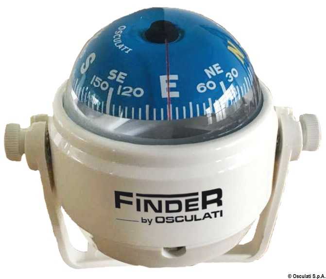 Compas Finder 2" avec étrier blanc/bleu